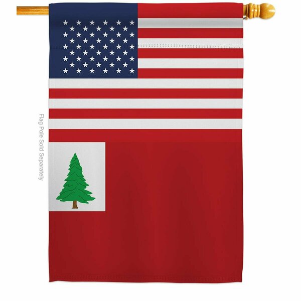 Guarderia 28 x 40 in. USA Continental American Historic Vertical House Flag with Double-Sided Banner Garden GU4074982